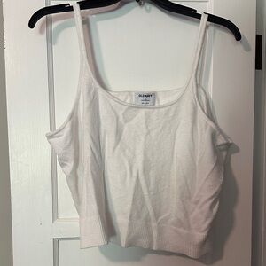 Cream Cropped Sweater Camisole Top